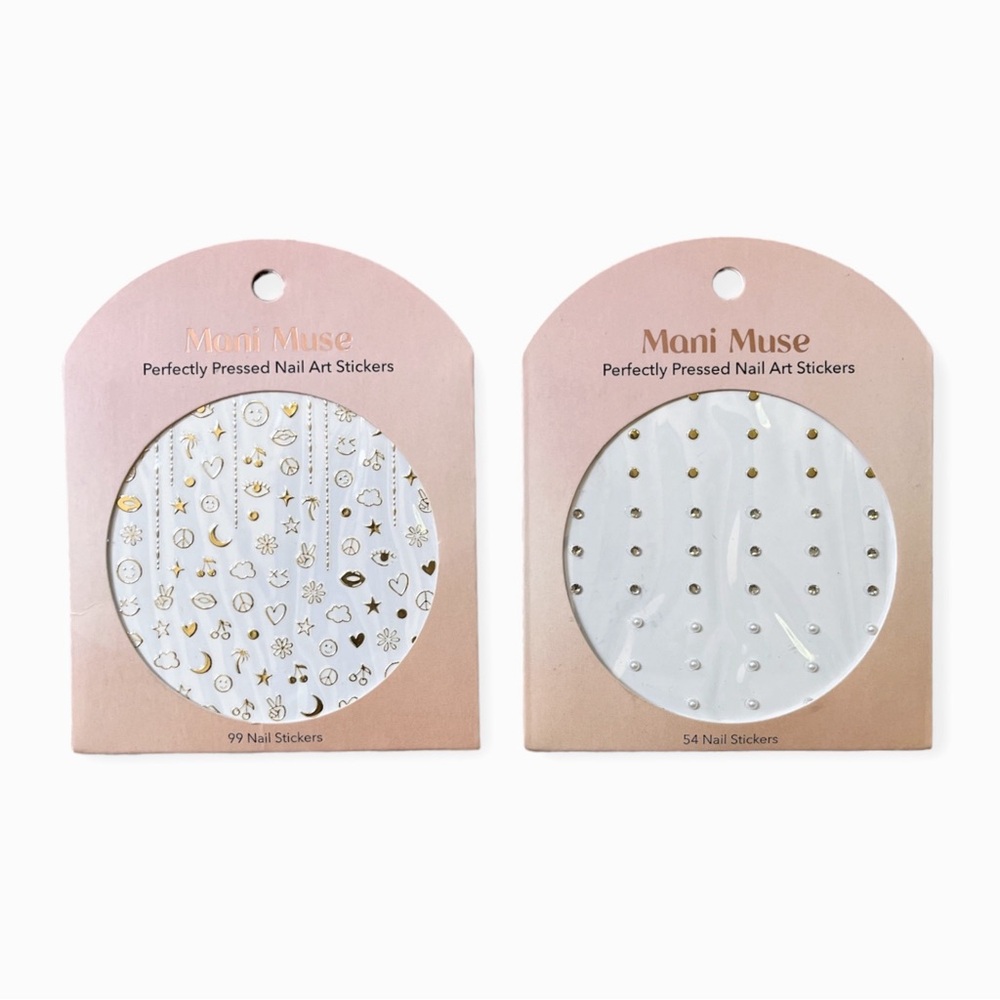 NWT Anthropologie Mani Muse Perfectly Pressed Nail Art Stickers, Set of 2